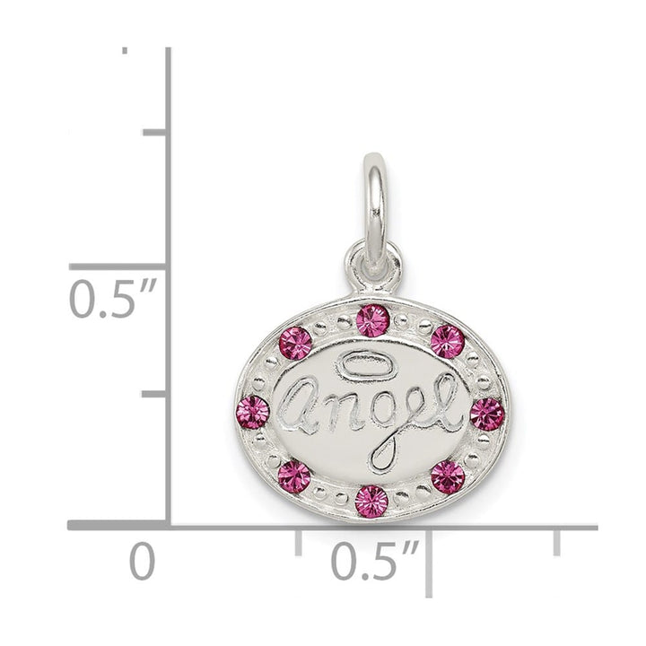 Sterling Silver Stellux Crystal Angel Pendant