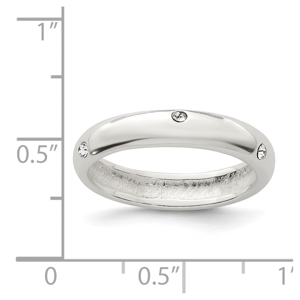 Sterling Silver Stellux Crystal Ring