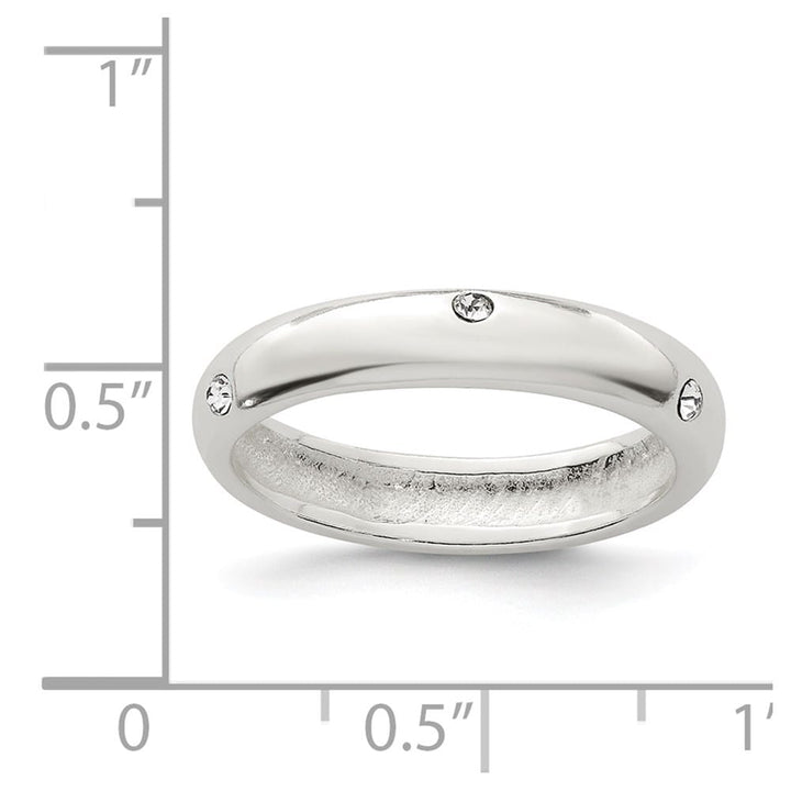 Sterling Silver Stellux Crystal Ring