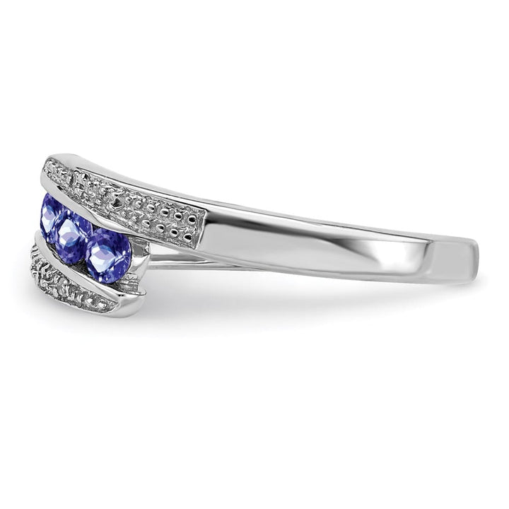 Sterling Silver Tanzanite & Diamond Ring
