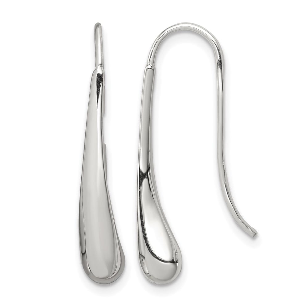Sterling Silver Teardrop Wire Earrings, view 1 of 4
