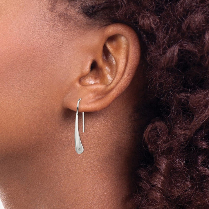 Sterling Silver Teardrop Wire Earrings, view 3 of 4