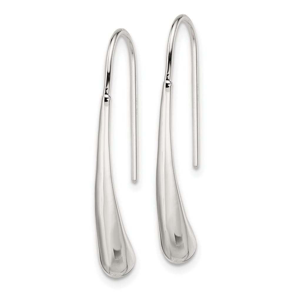 Sterling Silver Teardrop Wire Earrings, view 2 of 4