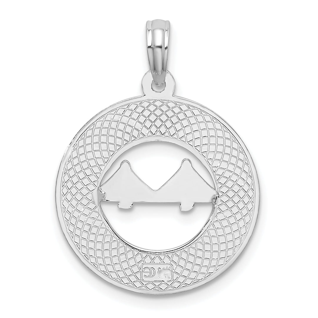Sterling Silver Textured Charleston with Bridge Pendant