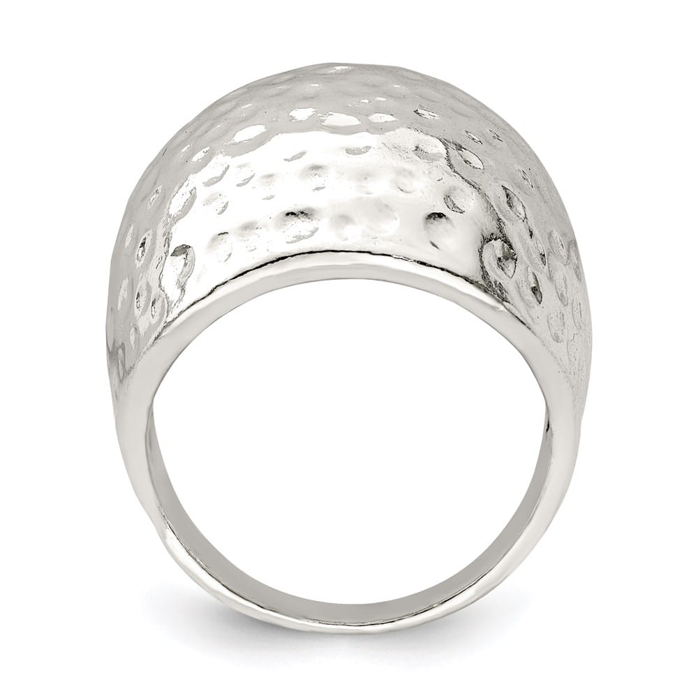 Sterling Silver Textured Dome Ring