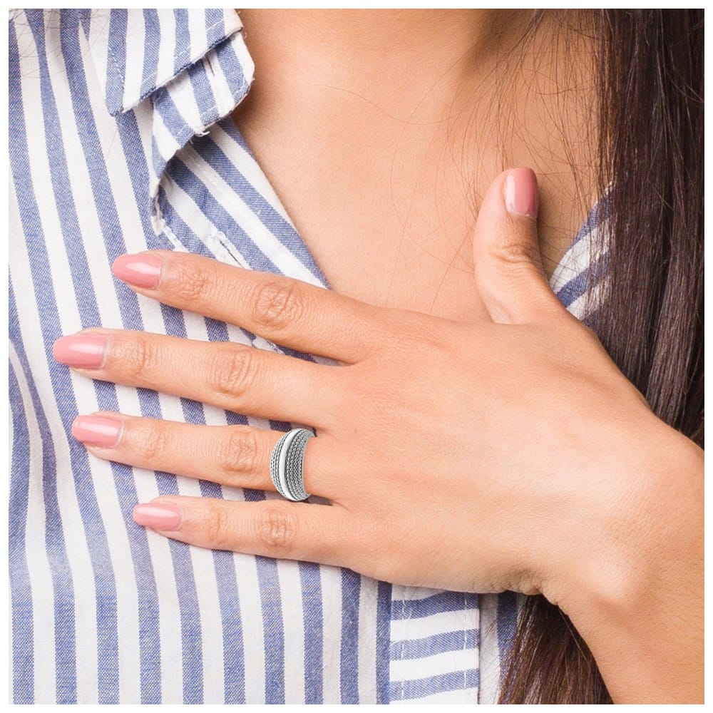 Sterling Silver Textured Ring