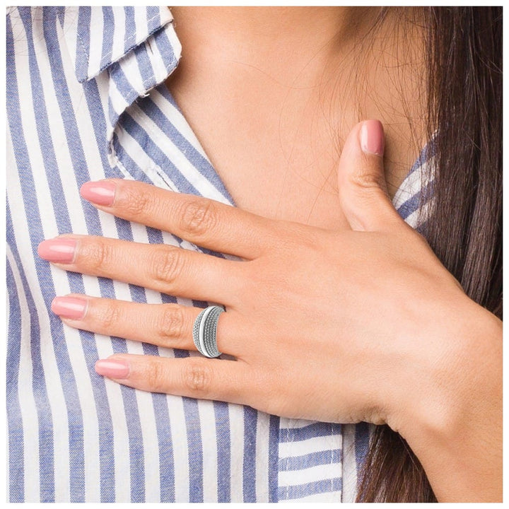 Sterling Silver Textured Ring