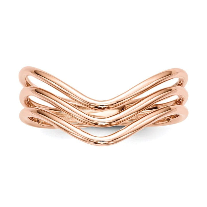 Sterling Silver Tone 3-band Ring