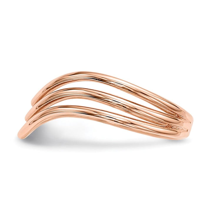 Sterling Silver Tone 3-band Ring