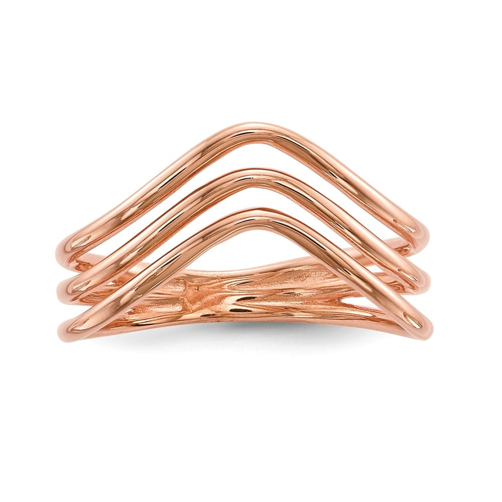 Sterling Silver Tone 3-band Ring