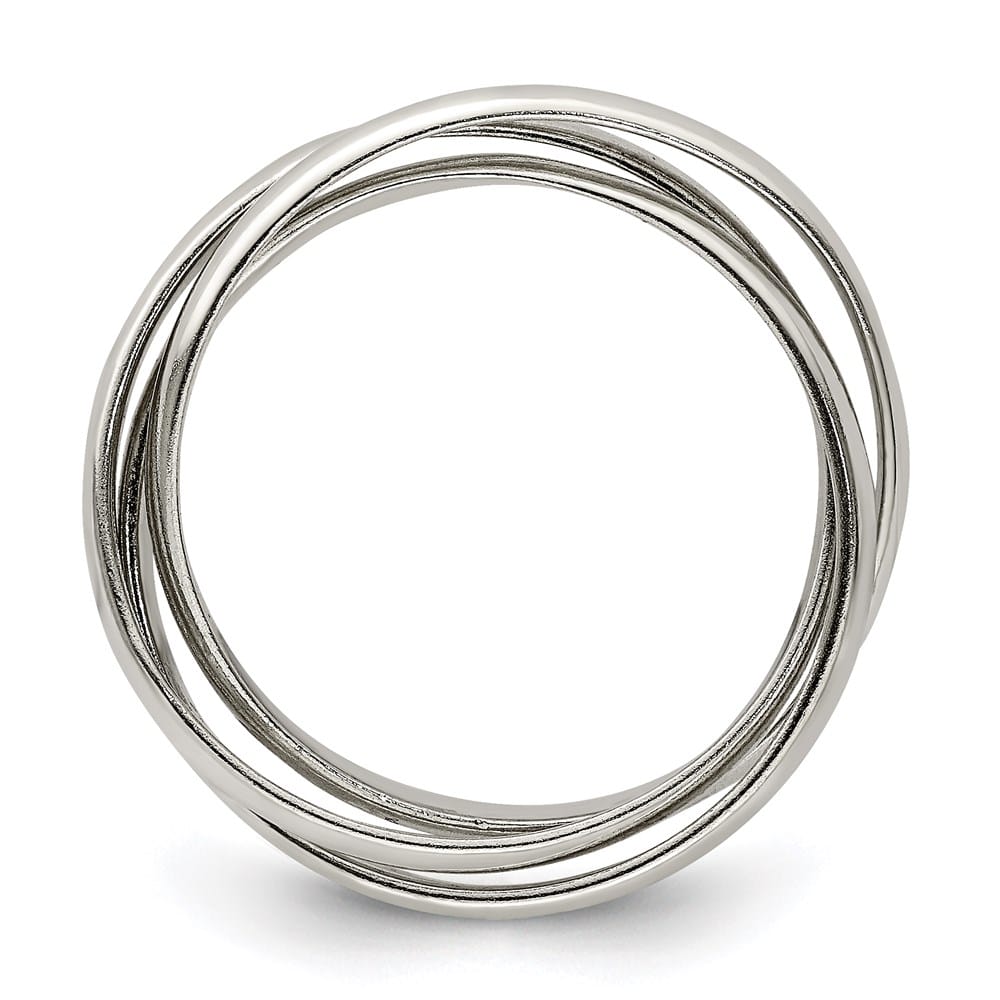 Sterling Silver Triple Intertwining Ring