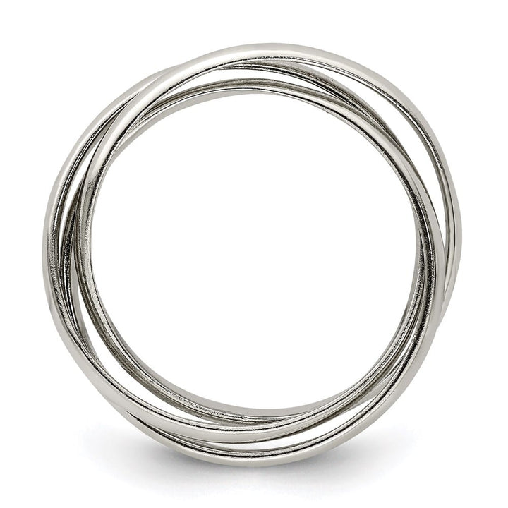 Sterling Silver Triple Intertwining Ring