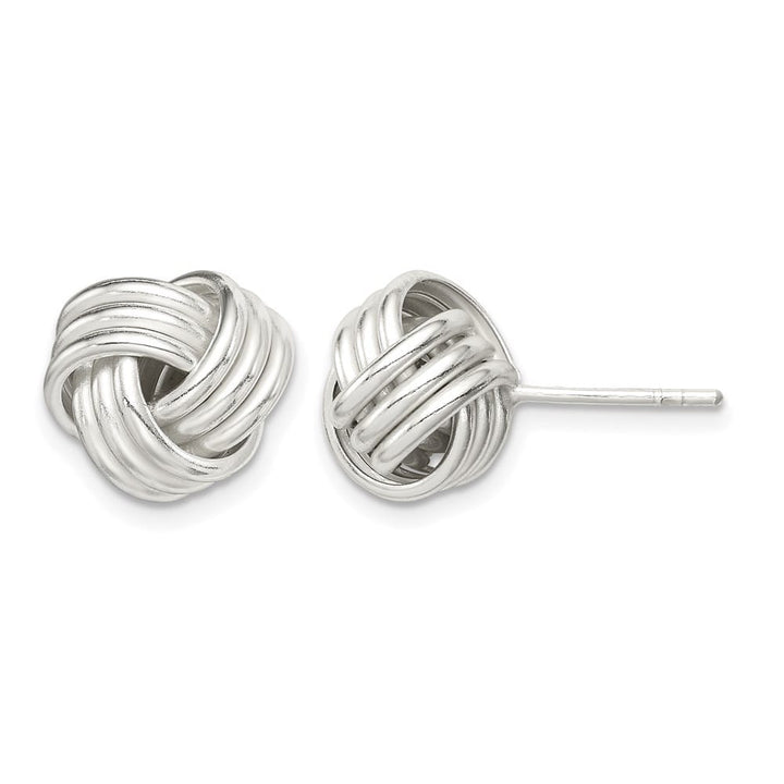 Sterling Silver Twisted Knot Post Earrings