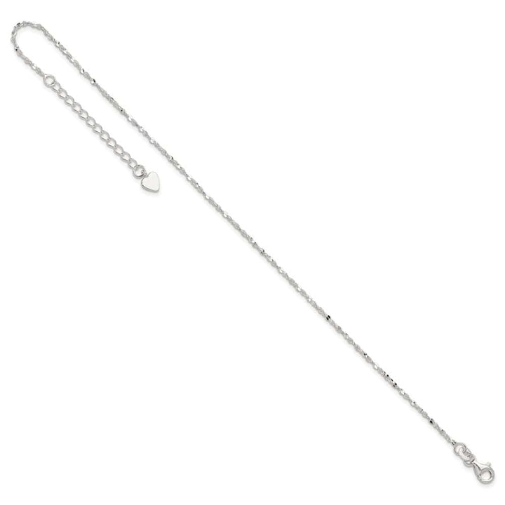 Sterling Silver Twisted Serpentine Anklet