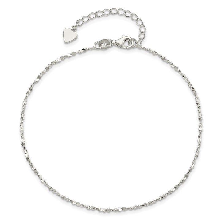 Sterling Silver Twisted Serpentine Anklet