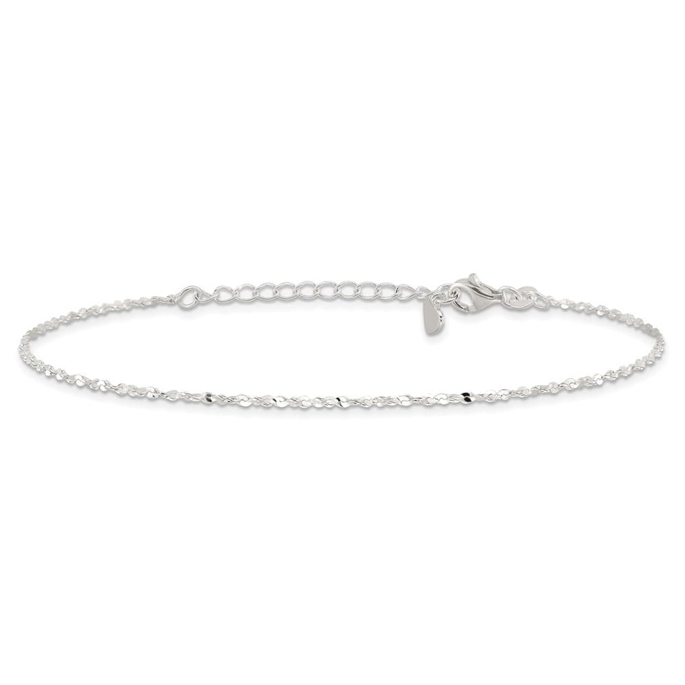 Sterling Silver Twisted Serpentine Anklet