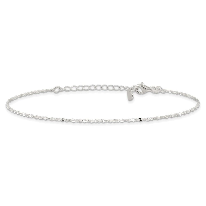 Sterling Silver Twisted Serpentine Anklet