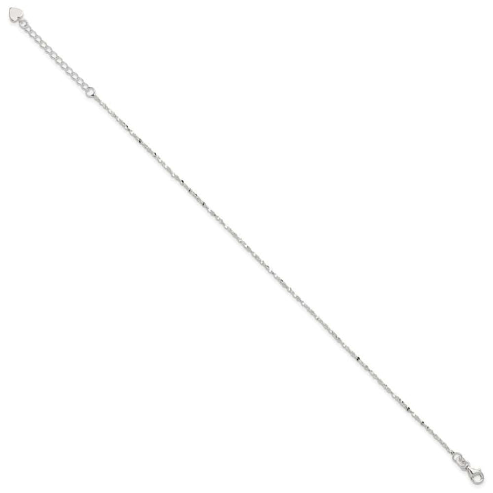 Sterling Silver Twisted Serpentine Anklet