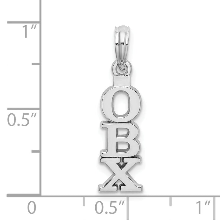 Sterling Silver Vertical OBX Pendant