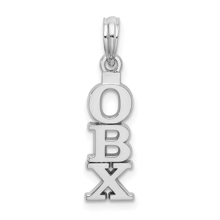Sterling Silver Vertical OBX Pendant