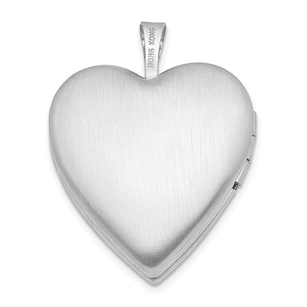 Sterling Silver Was Then That I Carried You 20mm Heart Locket Pendant