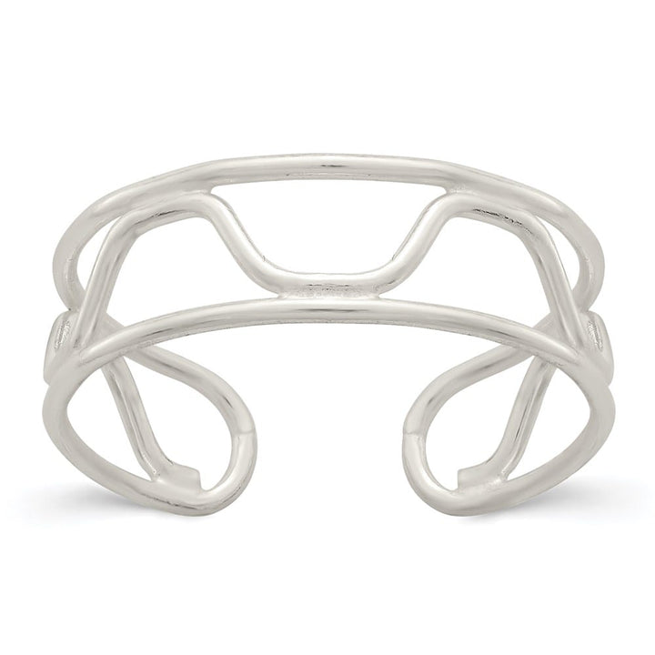 Sterling Silver Wave Toe Ring