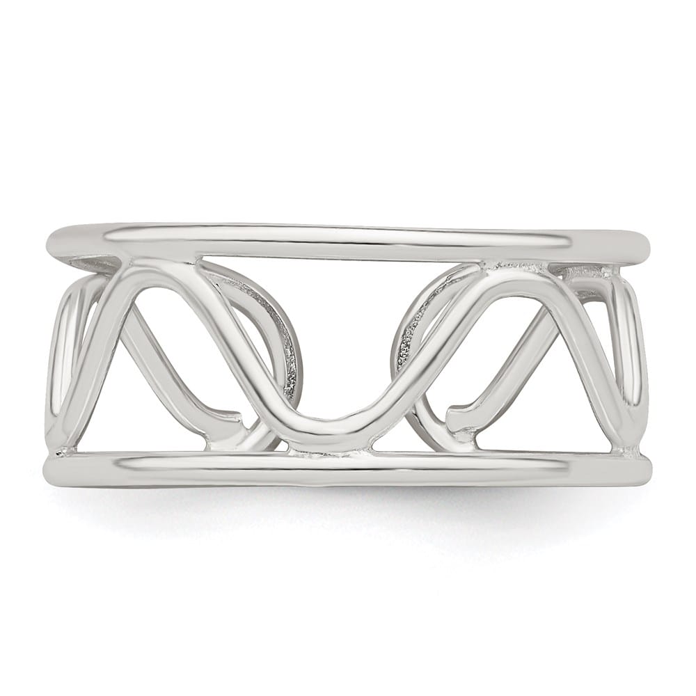 Sterling Silver Wave Toe Ring
