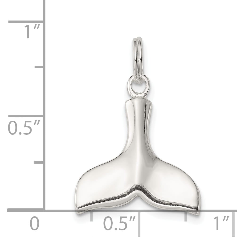 Sterling Silver Whale Tail Charm
