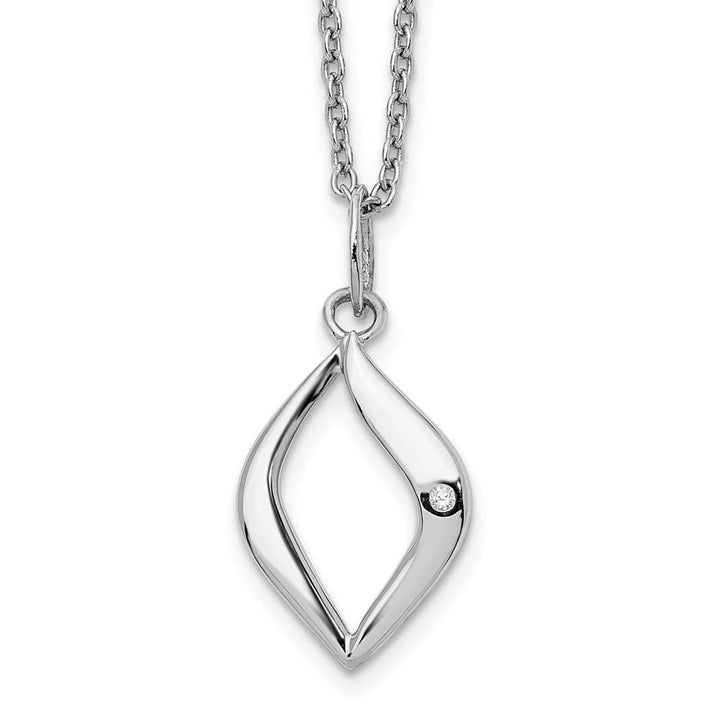 Sterling Silver White Ice Diamond Cable Chain 20 inch Necklace