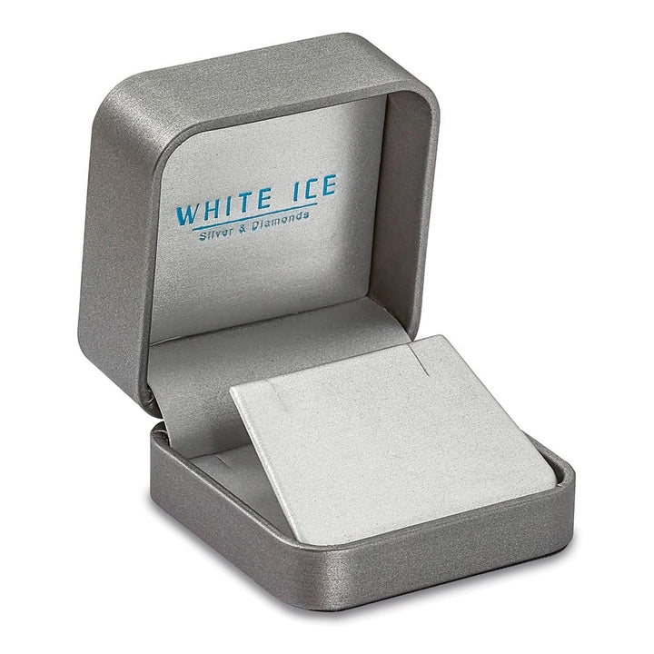 Sterling Silver White Ice Diamond Feather Dangle Earrings, view 6 of 7