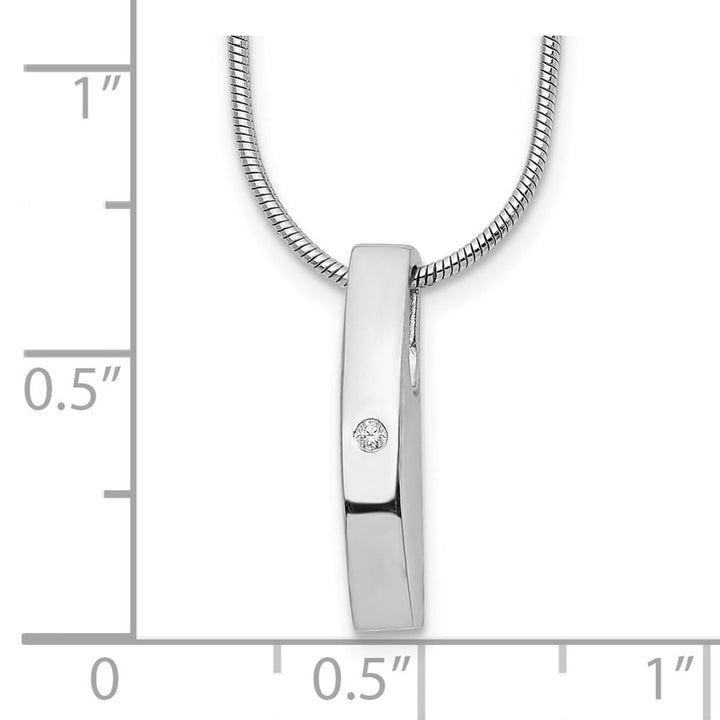 Sterling Silver White Ice Diamond Snake Chain 20x3 mm 20 inch Necklace