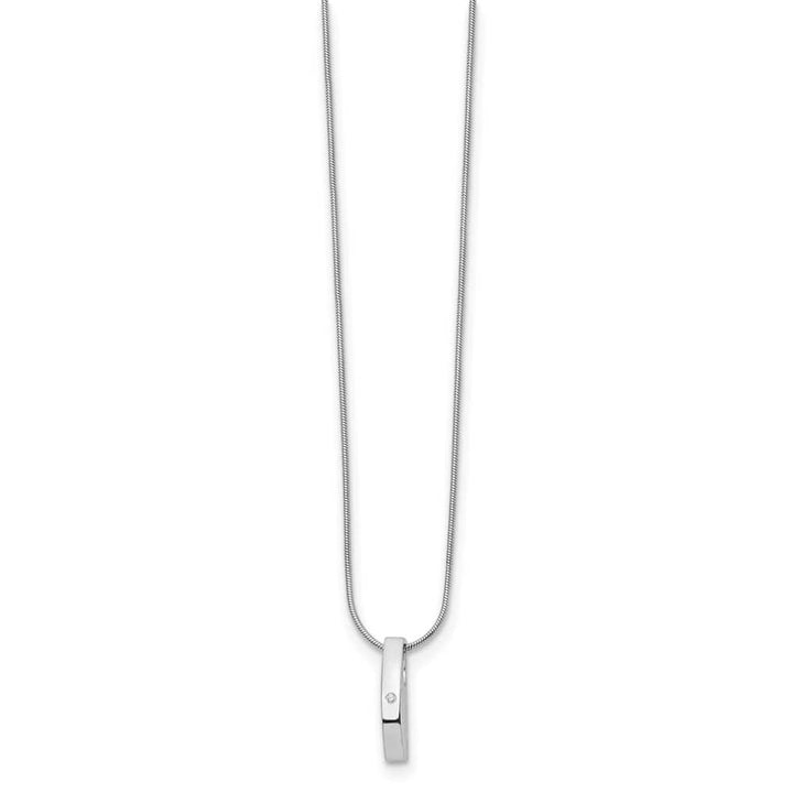 Sterling Silver White Ice Diamond Snake Chain 20x3 mm 20 inch Necklace