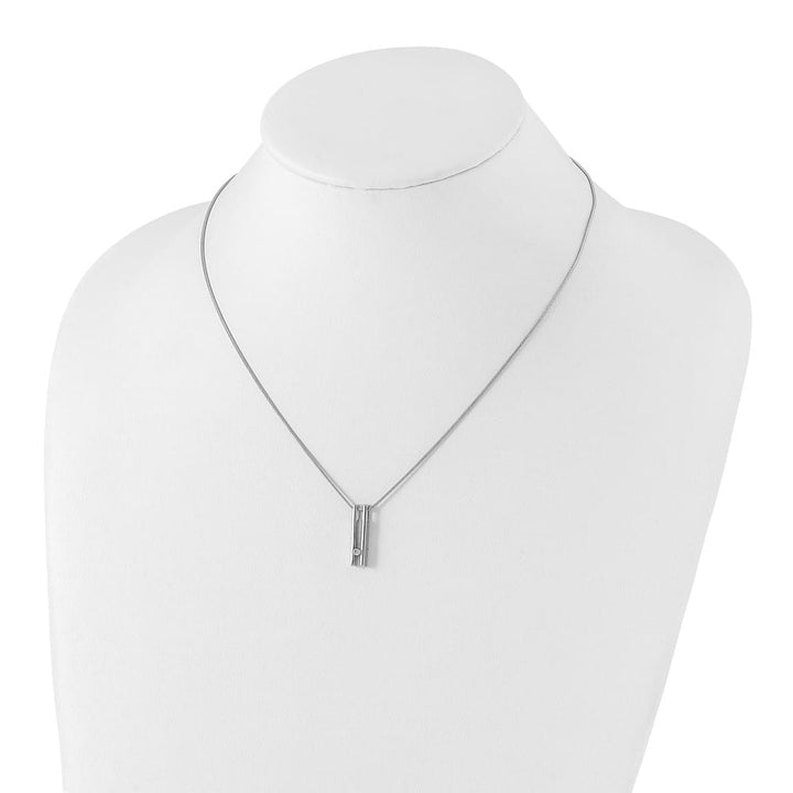 Sterling Silver White Ice Diamond Snake Chain 23x5 mm 20 inch Necklace