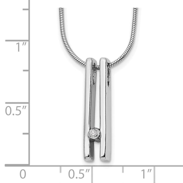 Sterling Silver White Ice Diamond Snake Chain 23x5 mm 20 inch Necklace