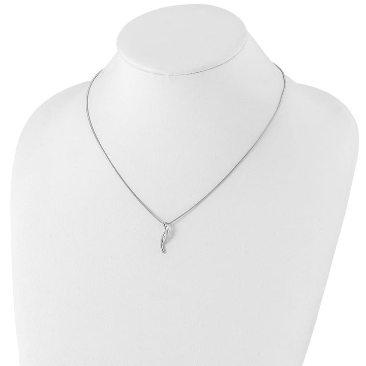 Sterling Silver White Ice Diamond Snake Chain 30x4 mm 20 inch Necklace
