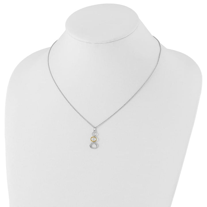 Sterling Silver White Ice Gold-tone Diamond 20 inch Necklace