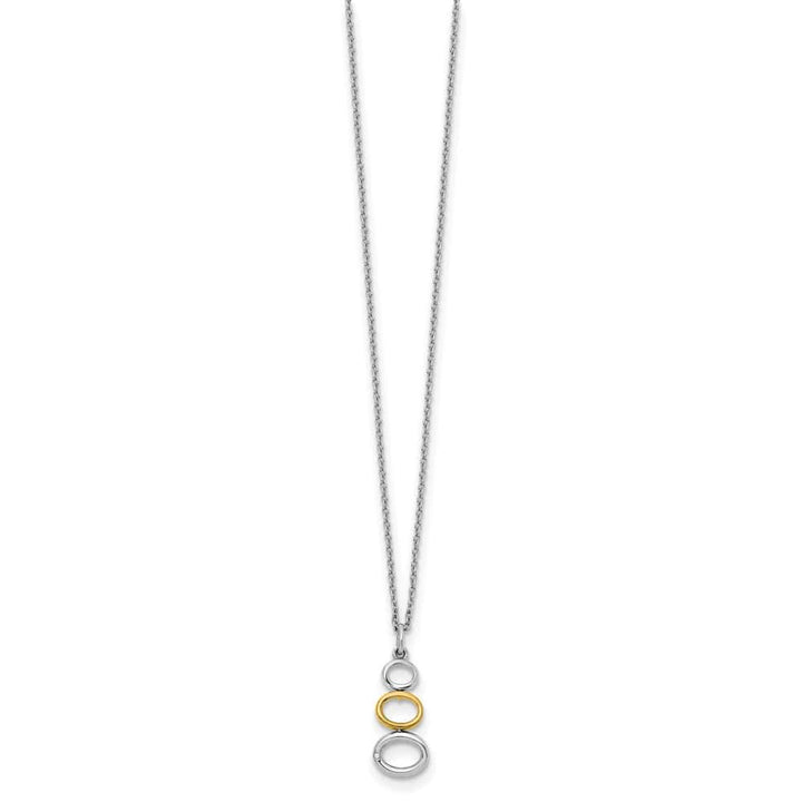 Sterling Silver White Ice Gold-tone Diamond 20 inch Necklace