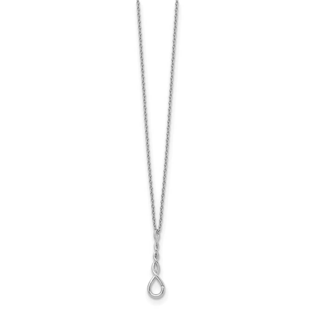 Sterling Silver White Ice Twisted Diamond Accent 18 inch Necklace