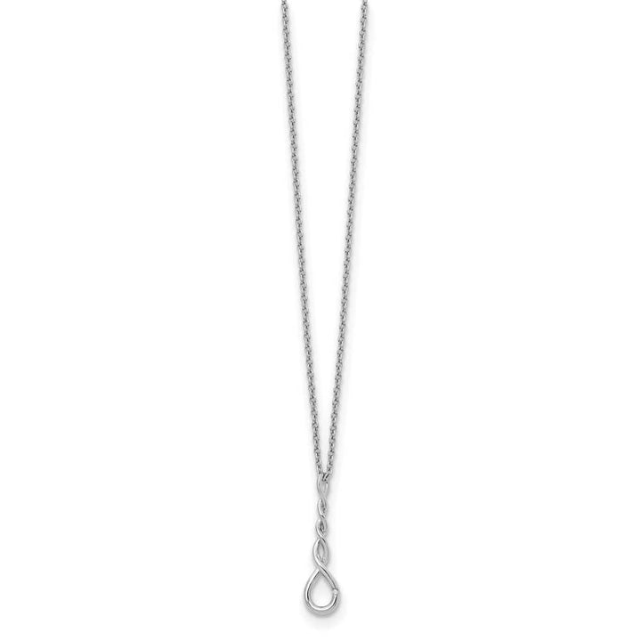 Sterling Silver White Ice Twisted Diamond Accent 18 inch Necklace