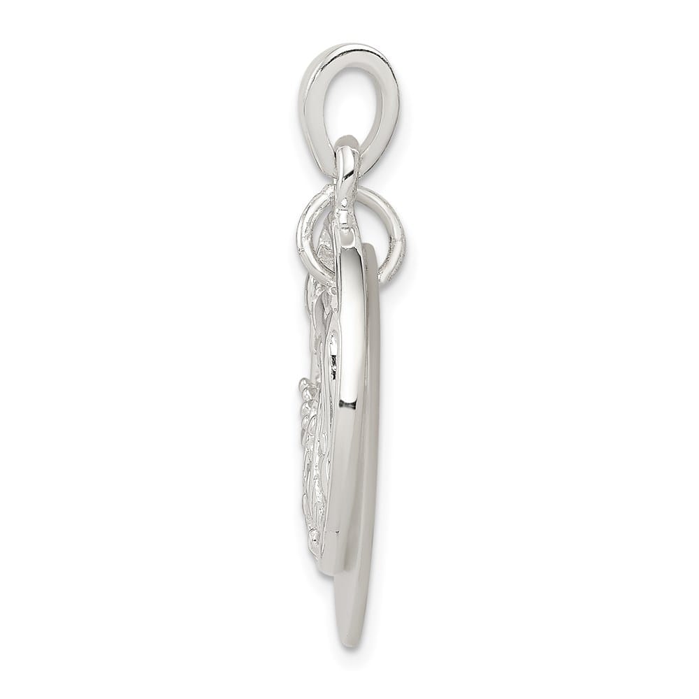 Sterling Silver White Mother of Pearl Dolphin Pendant