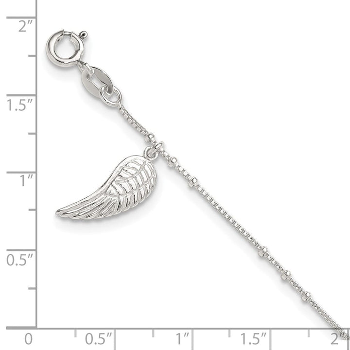 Sterling Silver Wing Charm Anklet