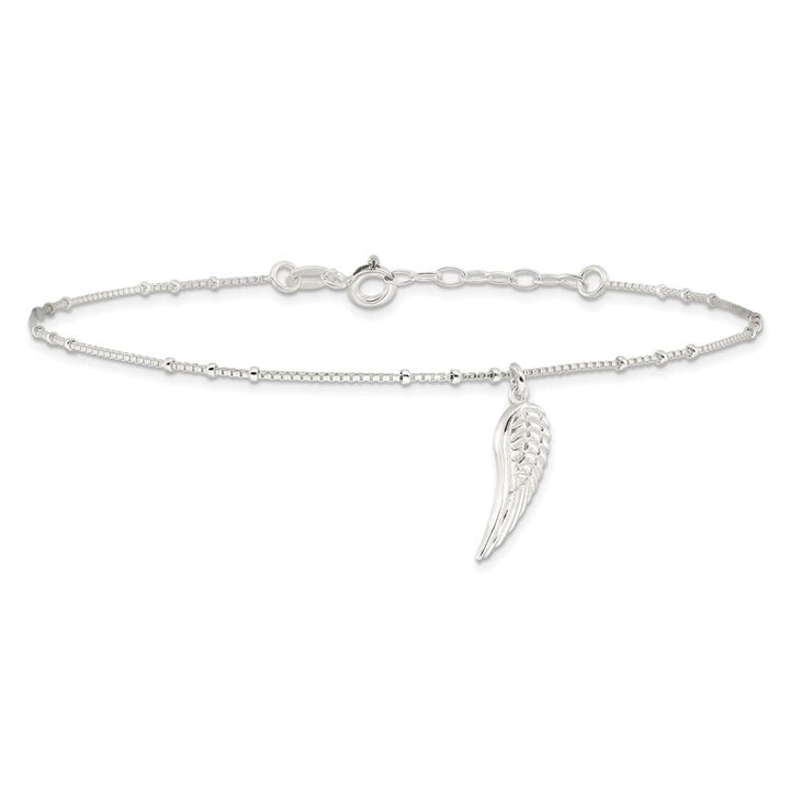 Sterling Silver Wing Charm Anklet