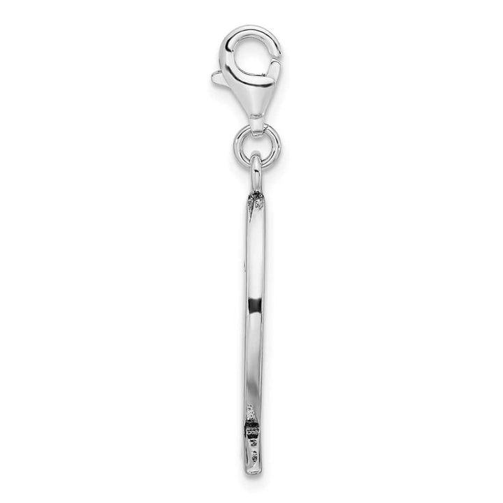 Sterling Silver WWJD Ichthus with Fancy Lobster Clasp Charm