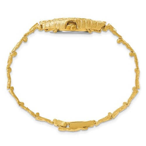 Lovely Rita's Watch 10k Yellow Gold Ladies Dial Circular Face Nugget Watch