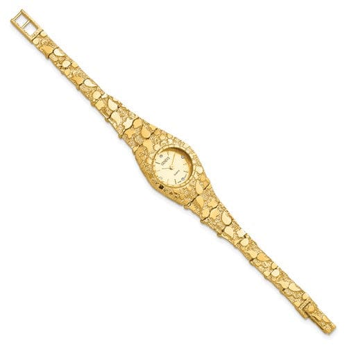 Lovely Rita's Watch 14k Yellow Gold Ladies Circular Nugget Watch
