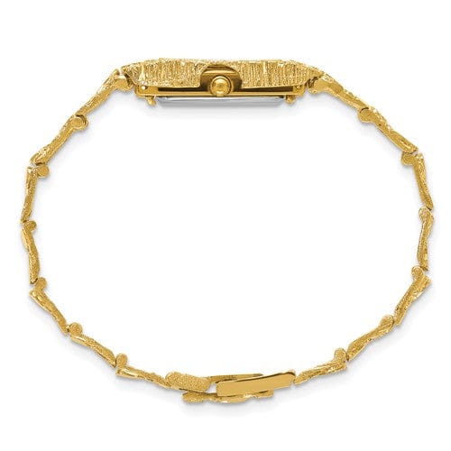 Lovely Rita's Watch 14k Yellow Gold Ladies Rectangular Nugget Watch