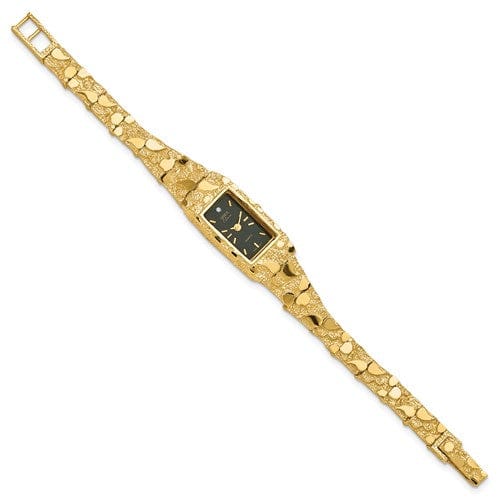 Lovely Rita's Watch 14k Yellow Gold Ladies Rectangular Nugget Watch
