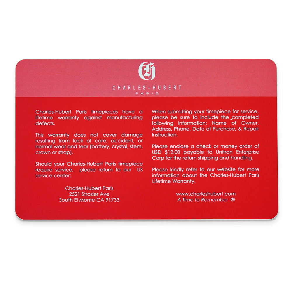 Lovely Rita's Watch Charles Hubert Bold SS Black Dial with Date Polished Watch