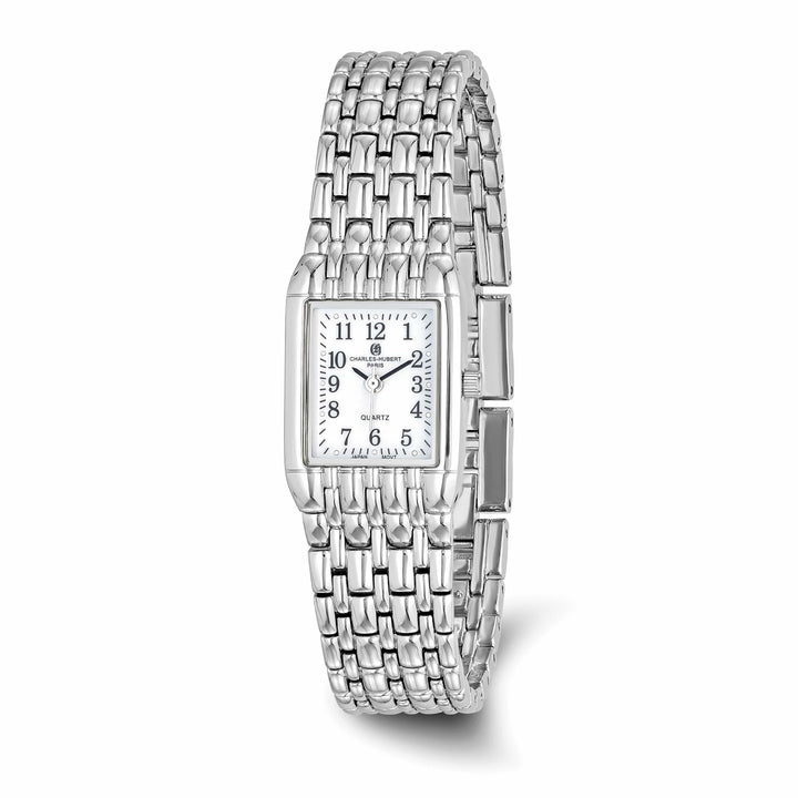 Lovely Rita's Watch Charles Hubert Bold SS Chrome-finish White Dial Quartz Polished Watch