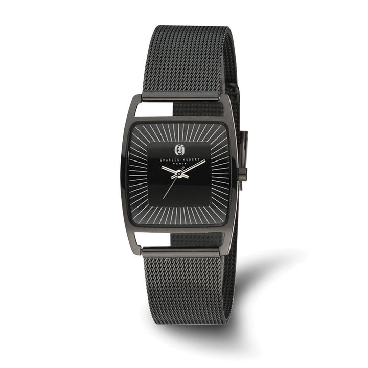 Lovely Rita's Watch Charles Hubert Classic Black SS Milanese Band Polished Watch
